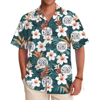 Tropical Paradise Hawaiian Shirt with Custom Logo