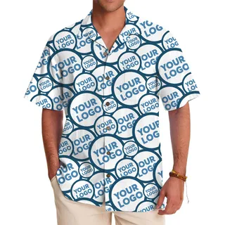 Custom Logo Diagonal Button Up Shirt With Live Preview