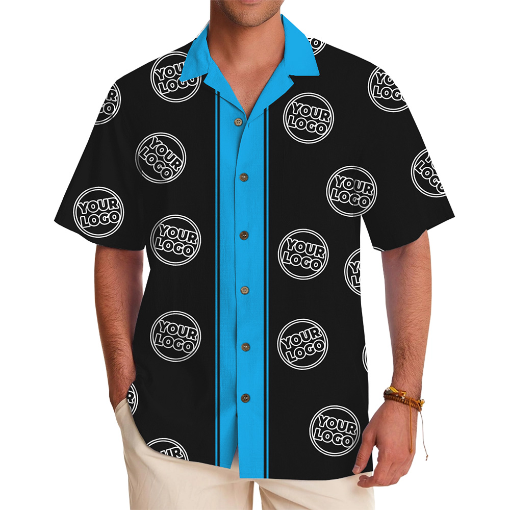 Custom Logo Striped Button Up Shirt - variant image 1