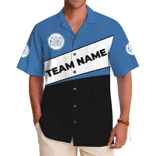 Team Pride Custom Logo Aloha Shirt With Preview