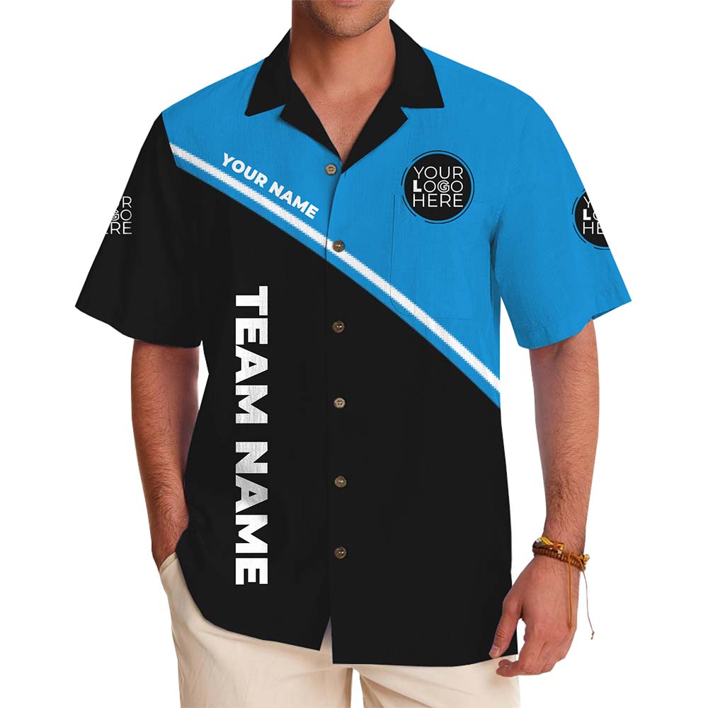 Personalized Color Match Team Hawaiian Shirt With Logo And Name - variant image 1