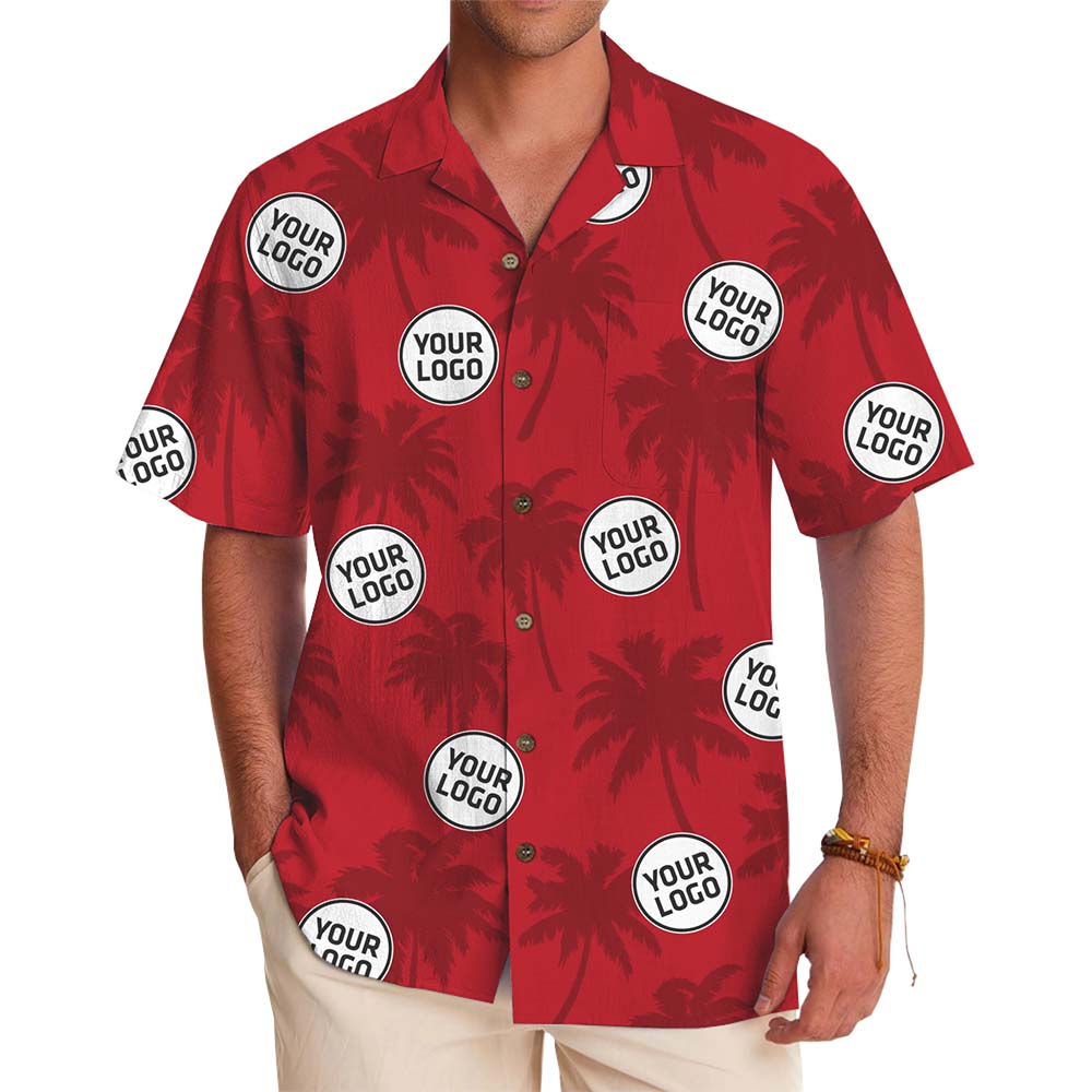Palm Tree Island Hawaiian Shirt With Custom Logo - variant image 1