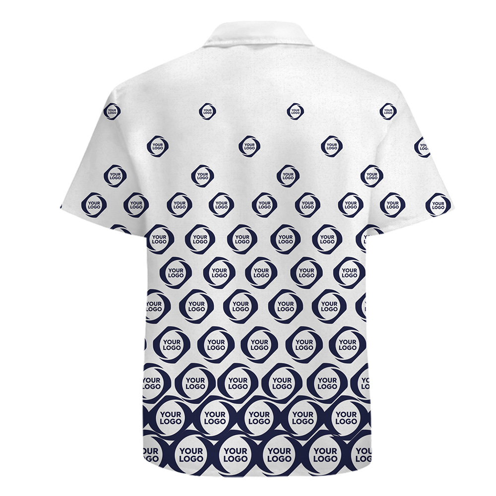 Custom Logo Gradient Hawaiian Shirt