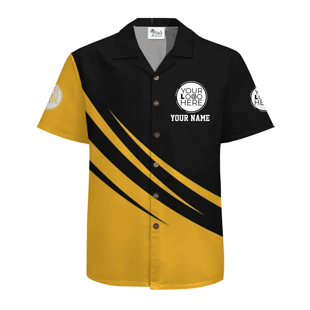 Custom Logo And Name Color Hawaiian Shirt For Team