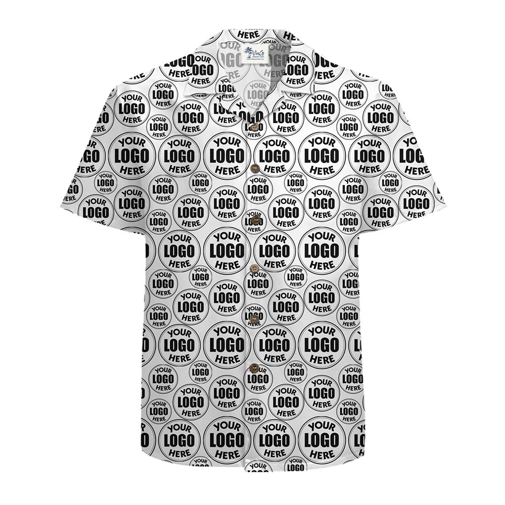 Unique Custom Logo Hawaiian Shirt With Coconut Buttons