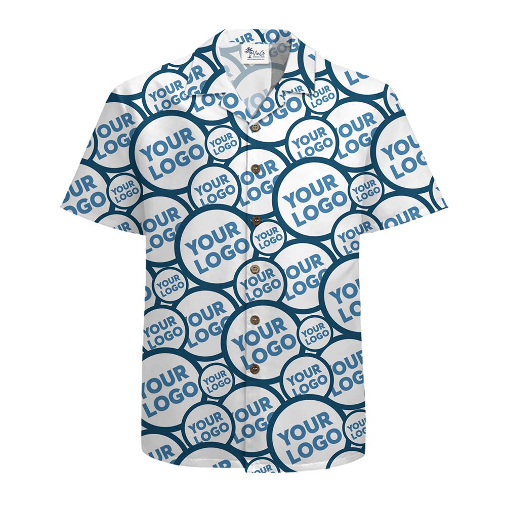 Custom Logo Diagonal Button Up Shirt With Live Preview