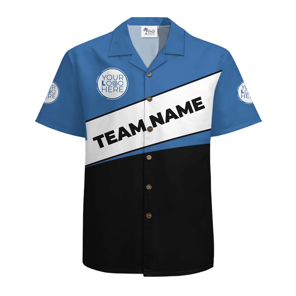 Team Pride Custom Logo Aloha Shirt With Preview