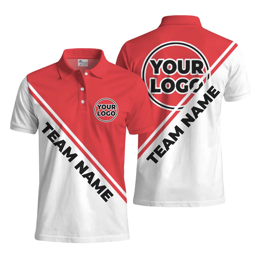 Color Block Team Name And Logo Polo Shirt