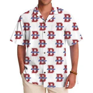 Custom Monogram Mascot Hawaiian Shirt For Team