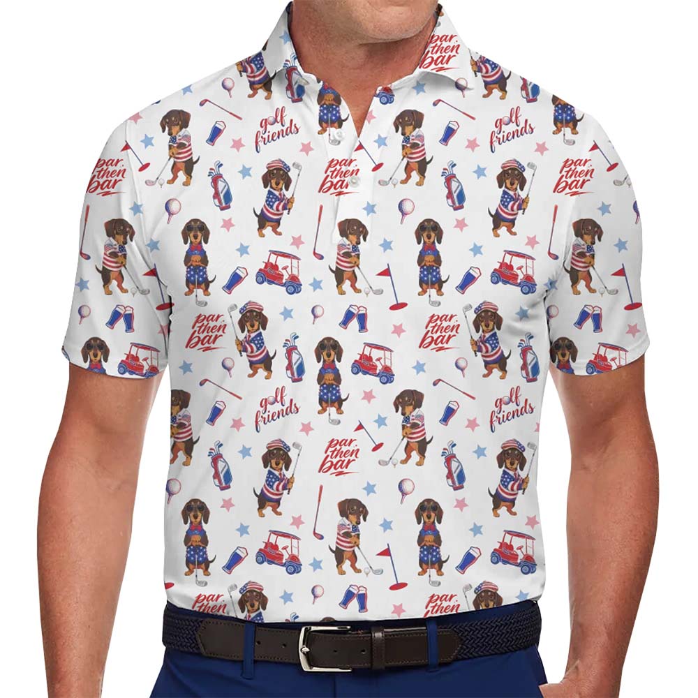 Cool Dachshund Golf Polo Shirt - variant image 1