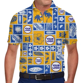 Personalized Island Flower Logo Polo Shirt