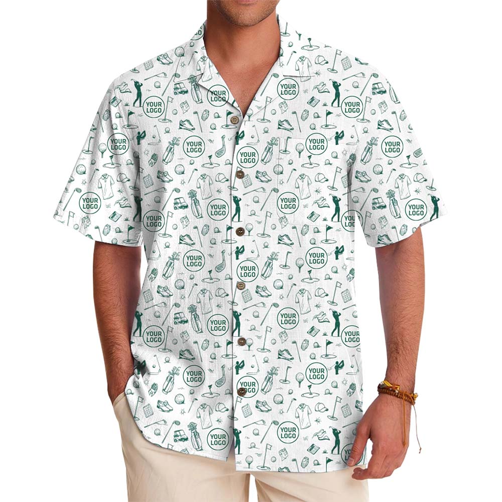 Customizable Golf Outing Hawaiian Shirt With Logo - variant image 1