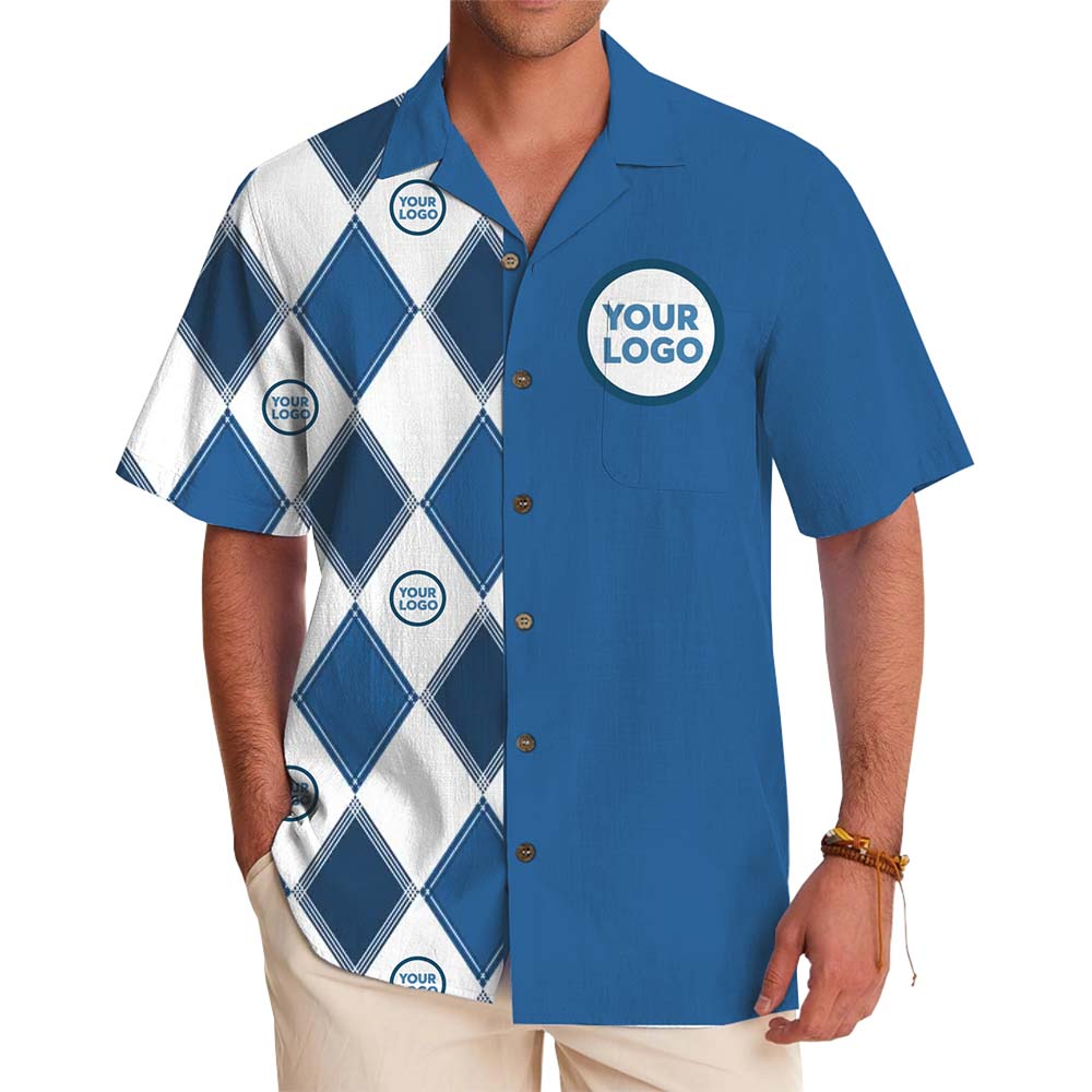 Personalized Argyle Print Hawaiian Shirt With Multiple Colors - variant image 1