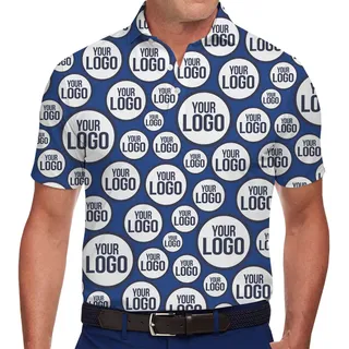 Personalized Your Logo All Over Polo Shirt With Instant Preview
