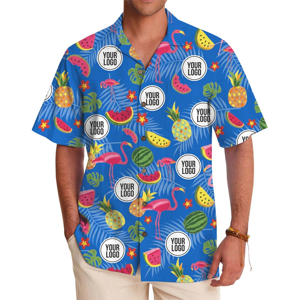 Customizable Logo Tropical Fruit Hawaiian Shirt With Preview - variant image 1