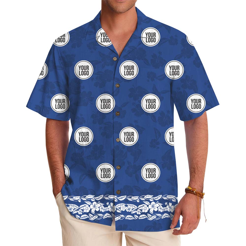 Personalized Logo All Over Floral Hawaiian Shirt With Preview - variant image 1
