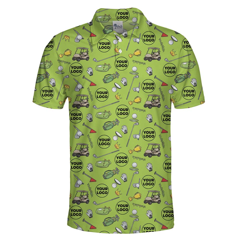 Personalized Golf Pattern Polo Shirt With Your Logo