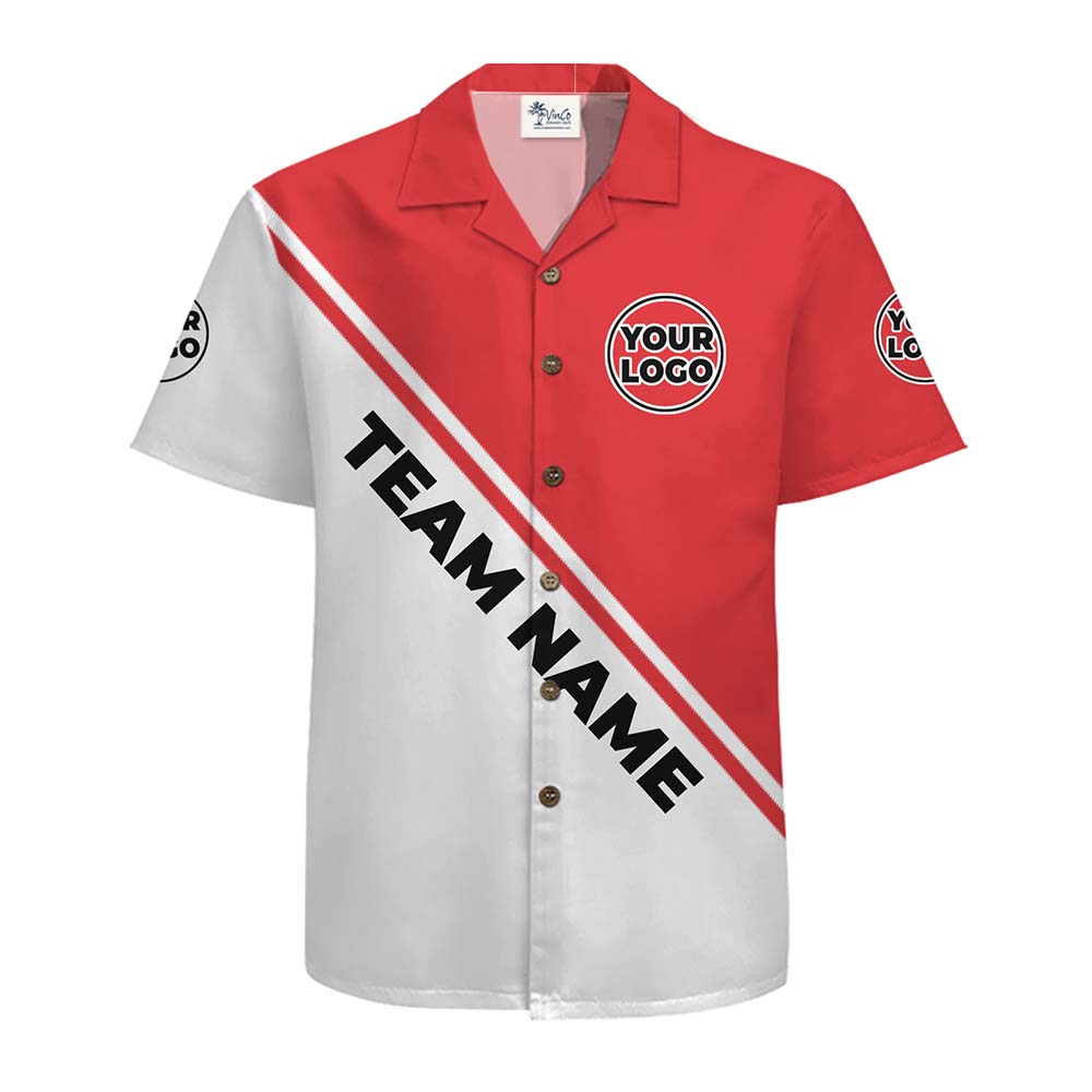 Customized Logo And Team Name Button Up Shirt 2 Colors