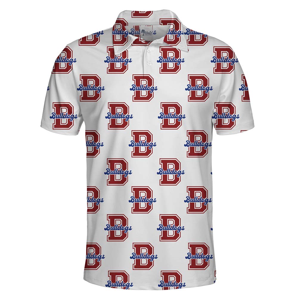 Custom Mascot Monogram Collared Polo Shirt