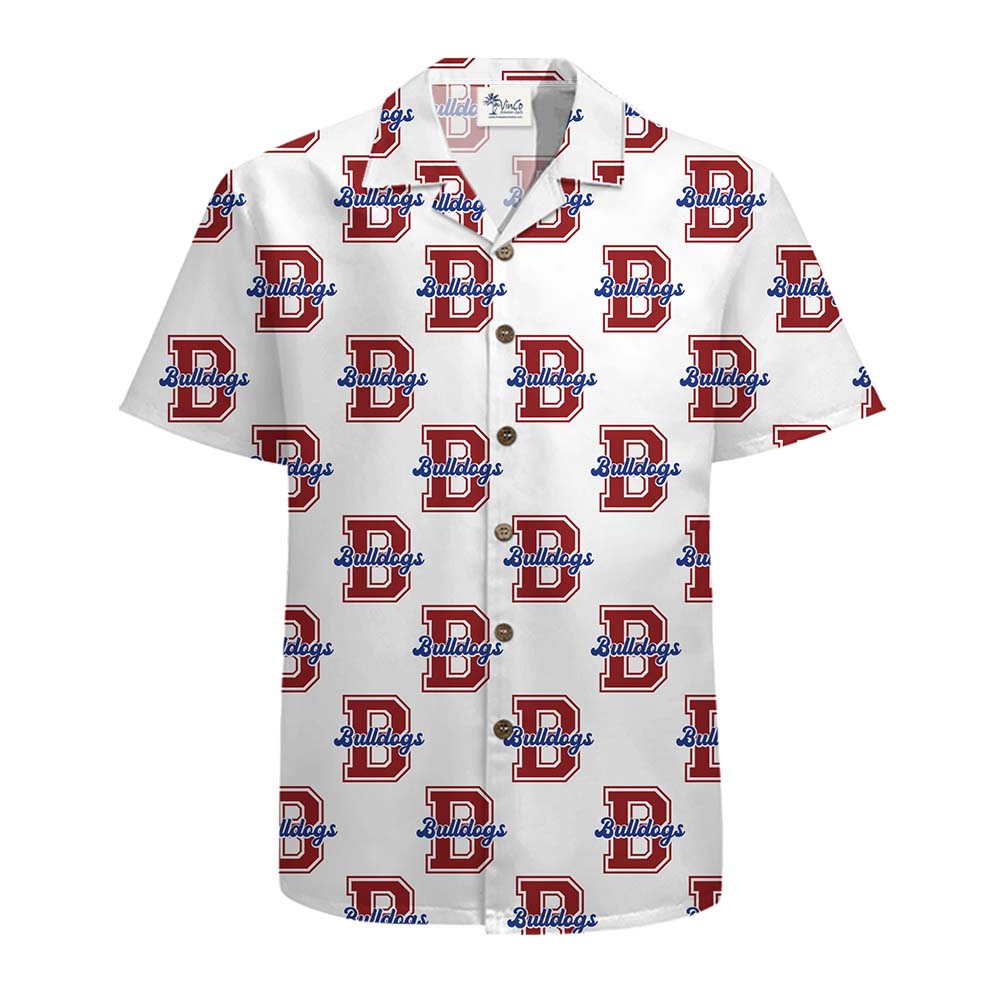 Custom Monogram Mascot Hawaiian Shirt For Team