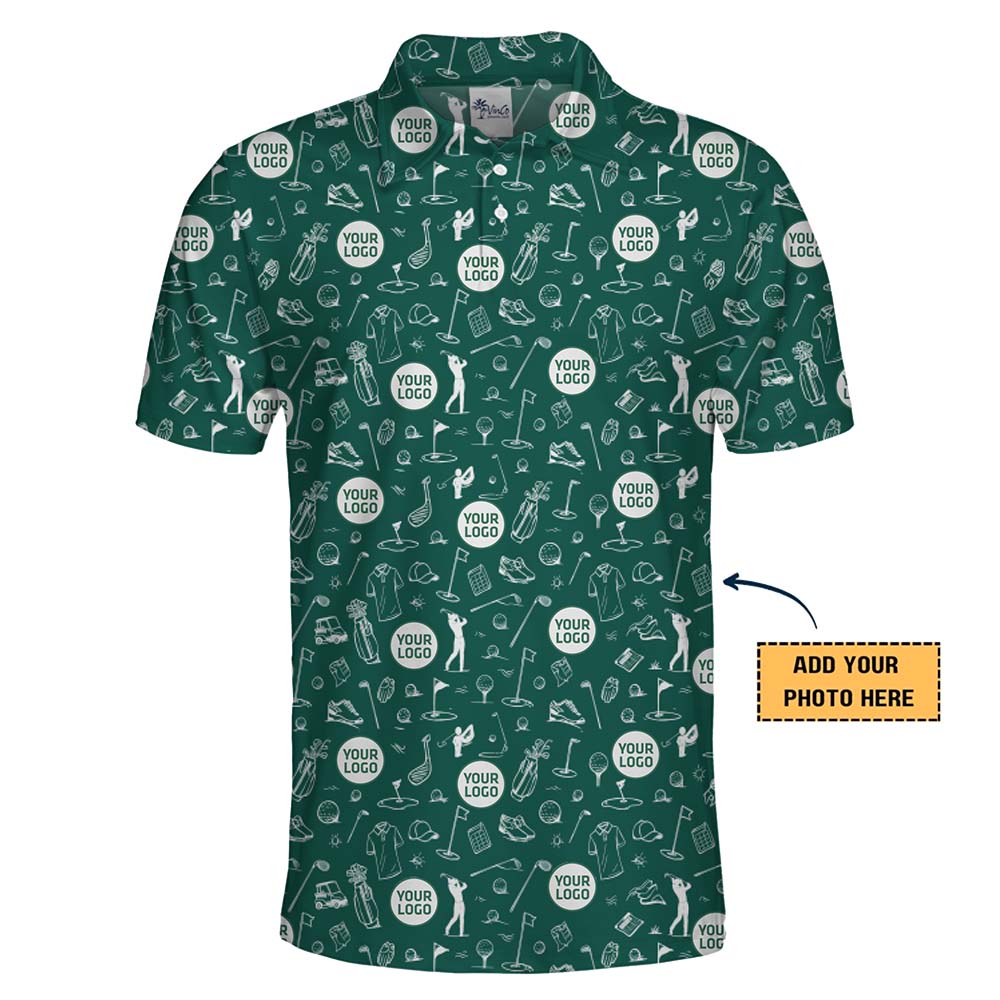 Custom Logo Golf Polo Shirt With Small Icon