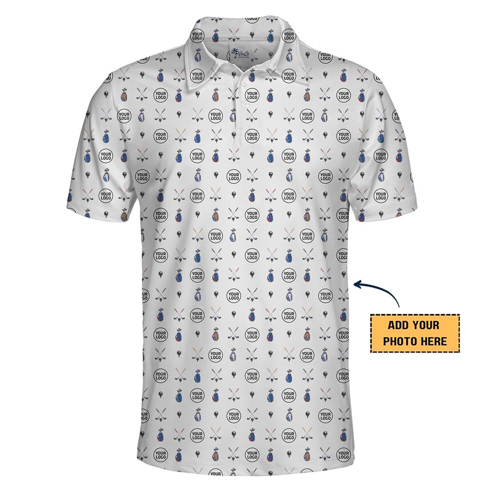 Personalized Golf Lover Logo Polo Shirt With Preview