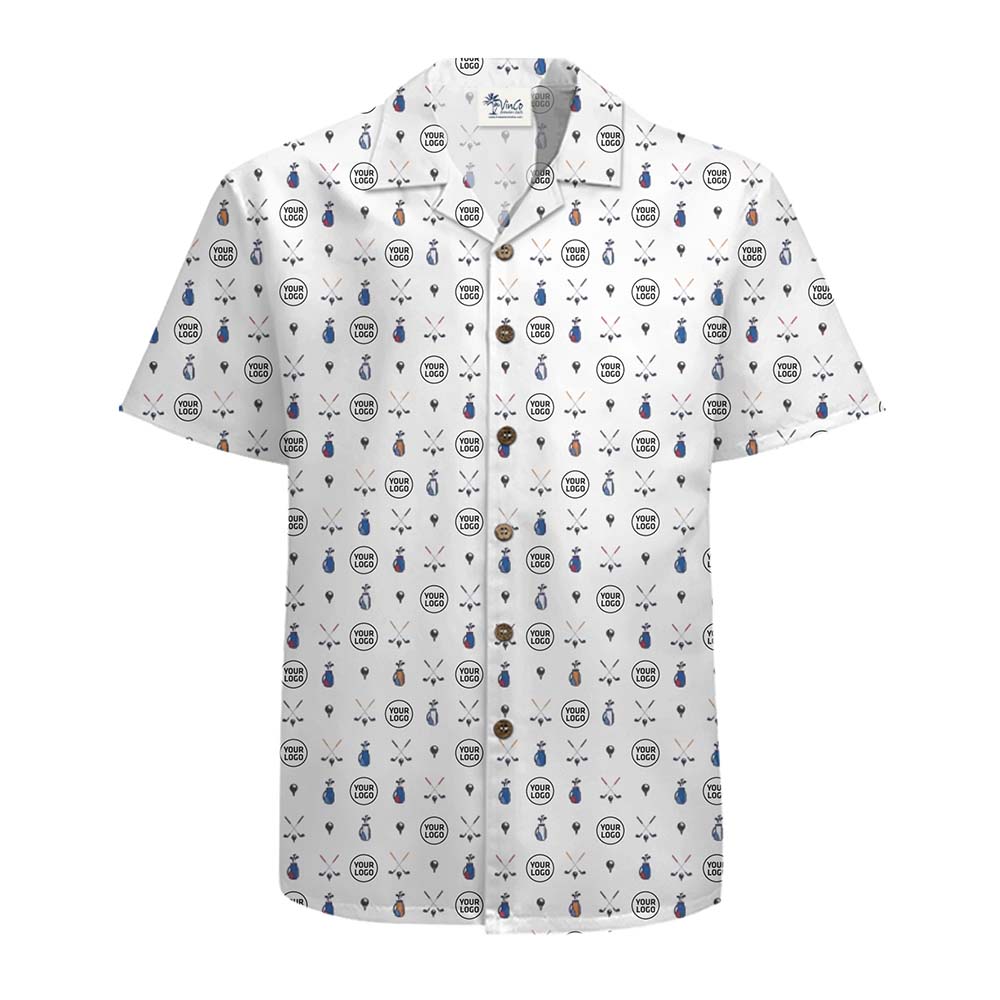 Personalized Golf Club Button Up Shirt With Your Logo Printed