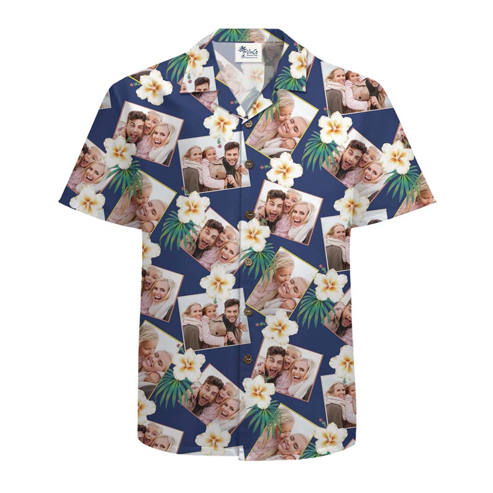 Custom Multiple Photo Hawaiian Shirt With Live Preview