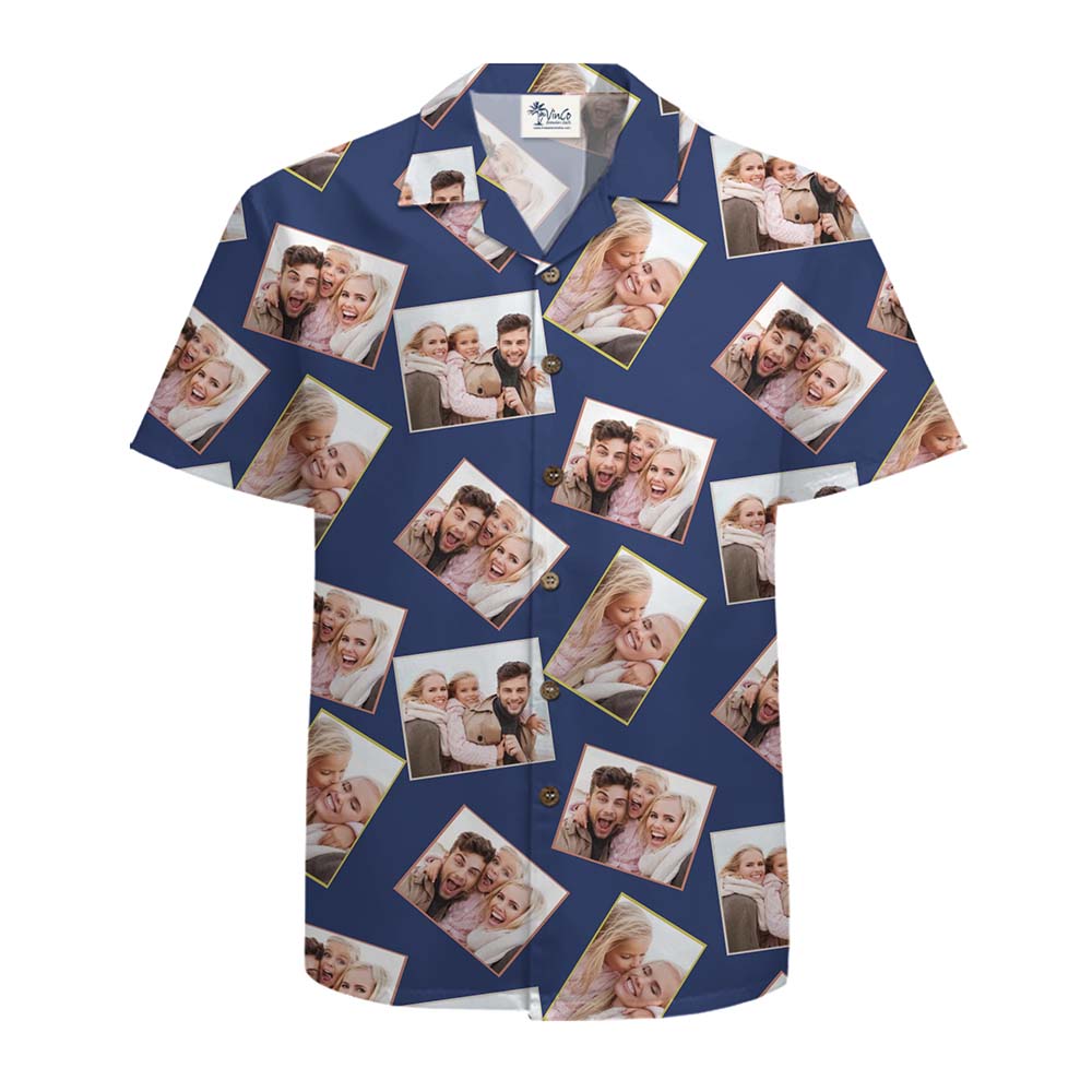 Custom Multiple Photo Hawaiian Shirt With Live Preview