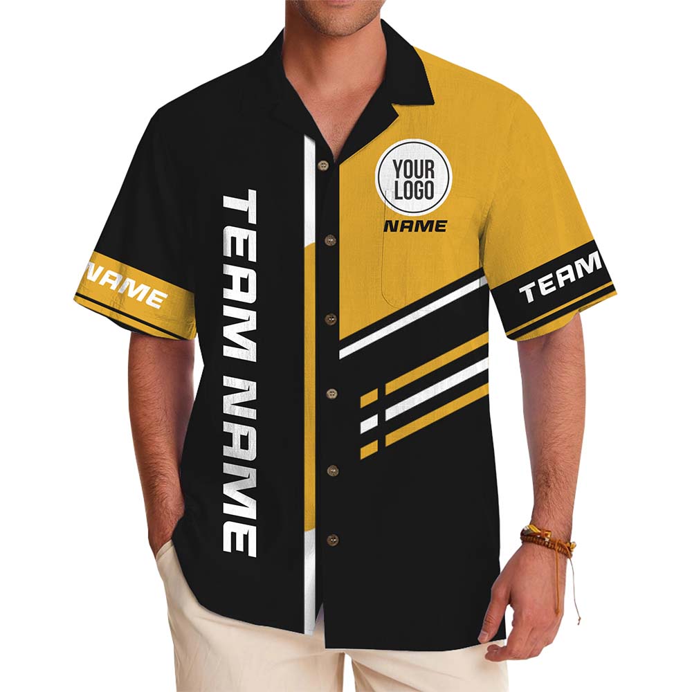 Pro Style Custom Team Logo And Text Hawaiian Shirt - variant image 1