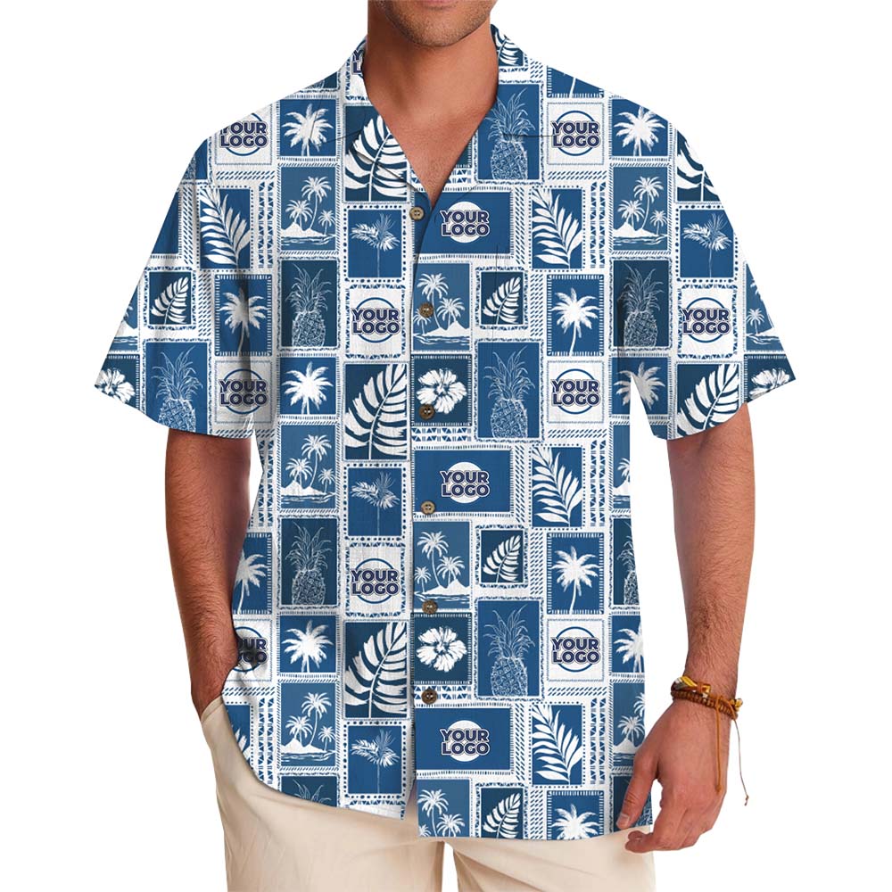 Paradise Custom Logo And Color Aloha Shirt With Preview - variant image 1