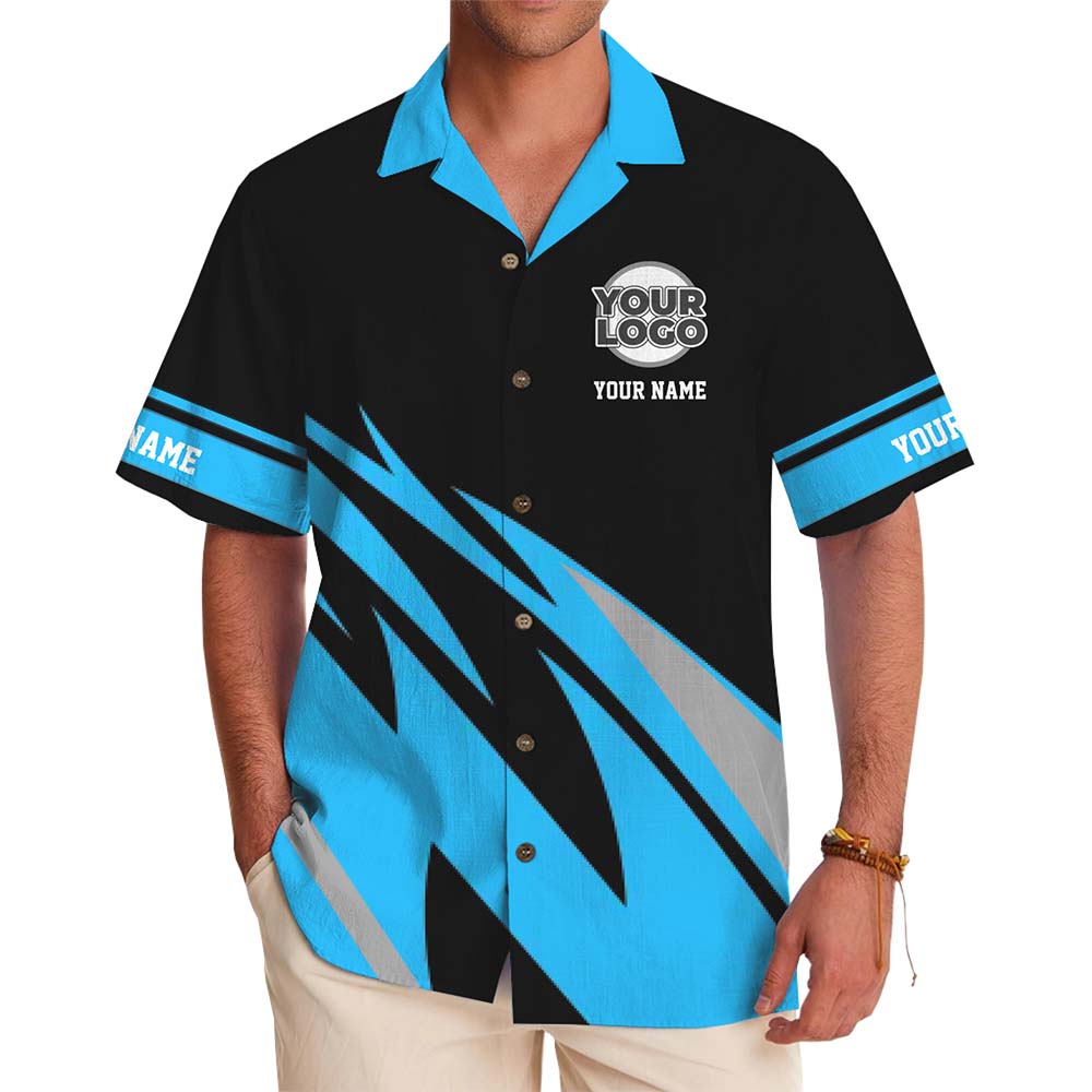 Personalized Logo And Color Block Hawaiian Shirt - variant image 1