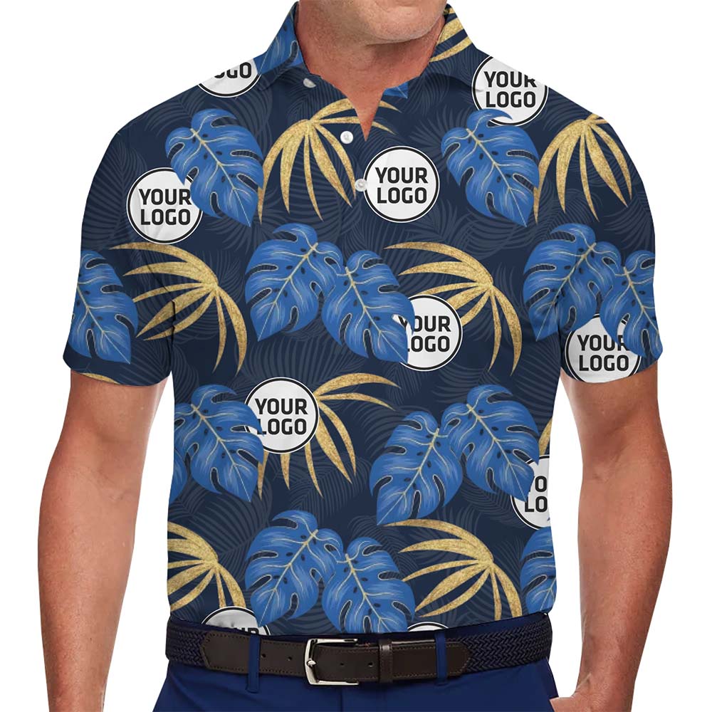 Monstera Leaf Custom Brand Polo Shirt - variant image 1