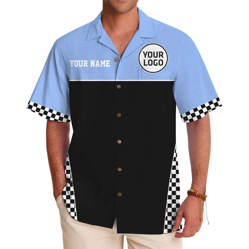Custom Logo Checkered Racing Shirt With Name - variant image 1