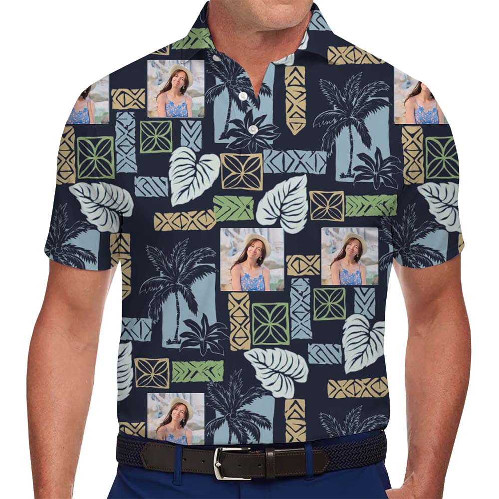 Custom Photo Island Vibe Aloha Polo Shirt - variant image 1