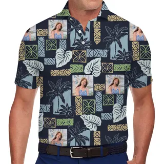 Custom Photo Island Vibe Aloha Polo Shirt