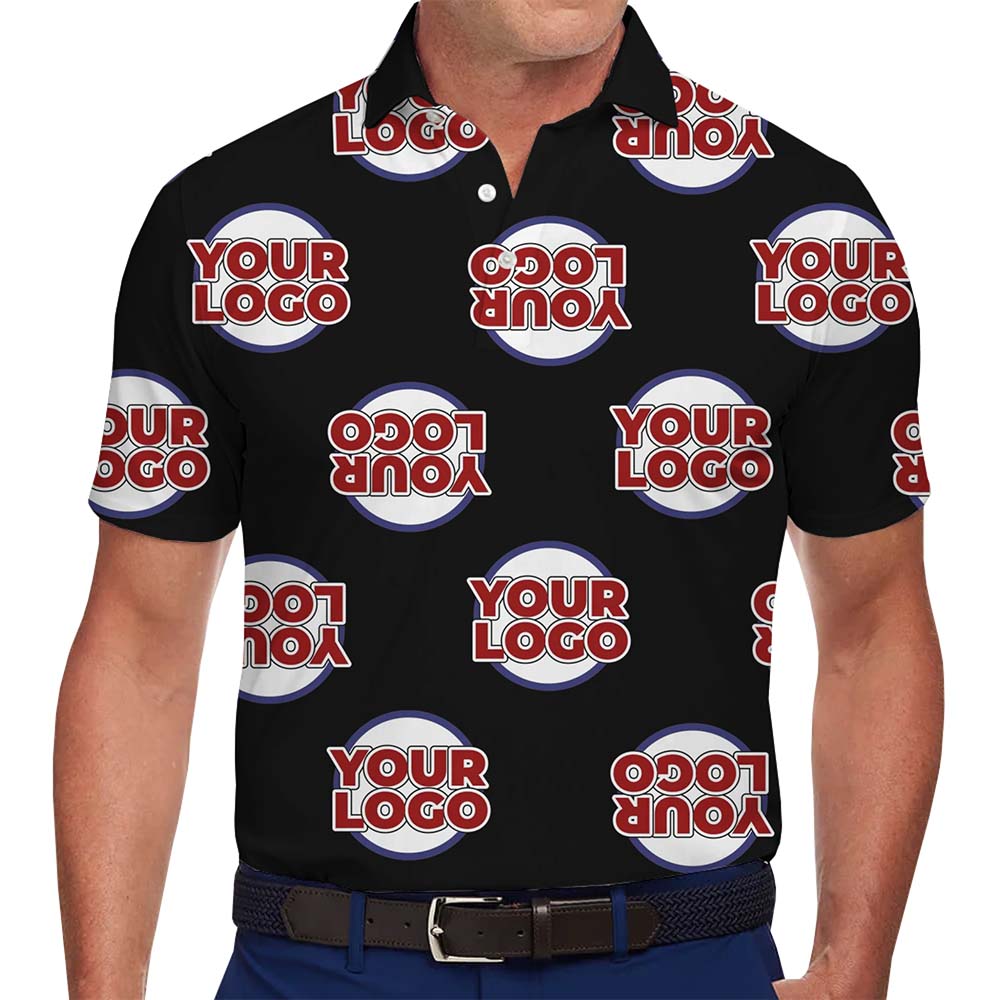 Big Logo Upside Down Custom Polo Shirt - variant image 1