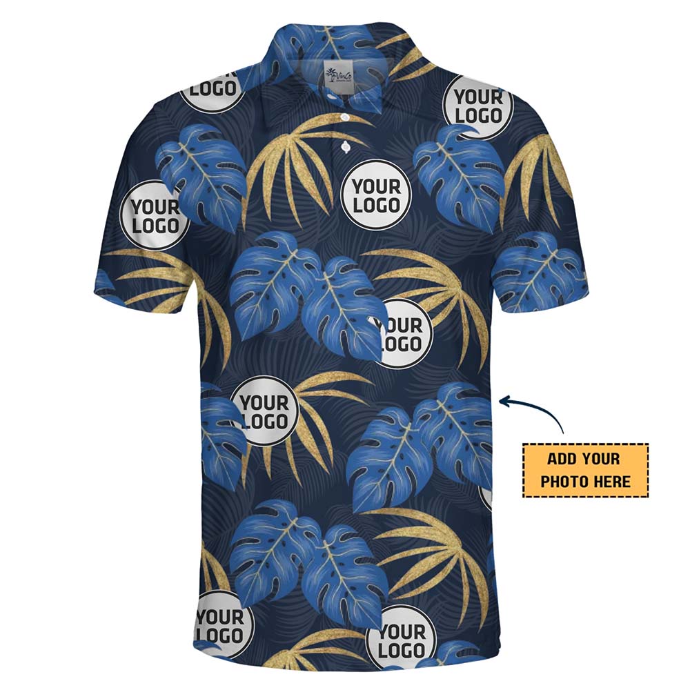 Monstera Leaf Custom Brand Polo Shirt
