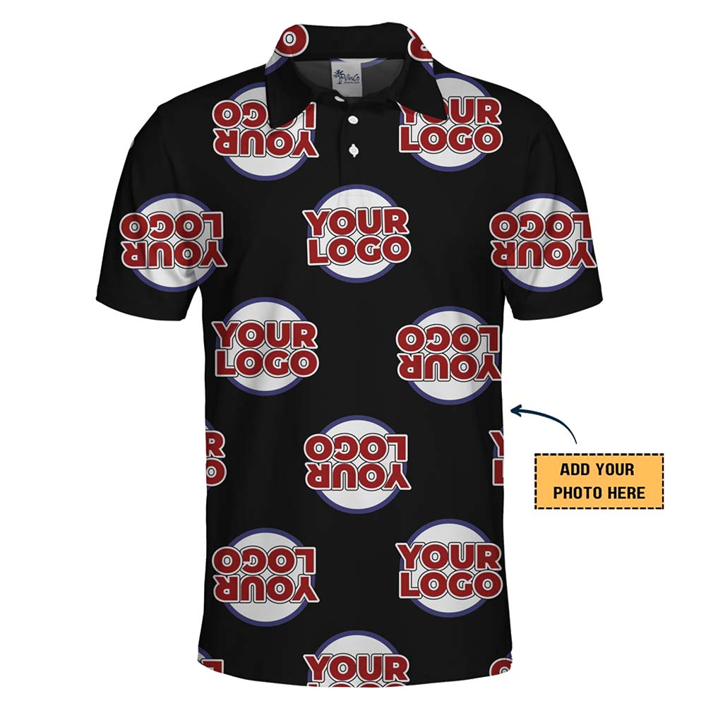 Big Logo Upside Down Custom Polo Shirt