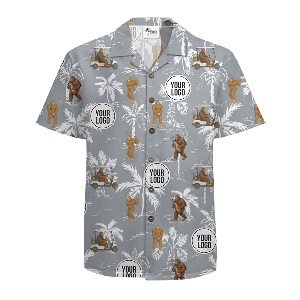 Custom Logo Bigfoot Golf Hawaiian Shirt With Live Preview