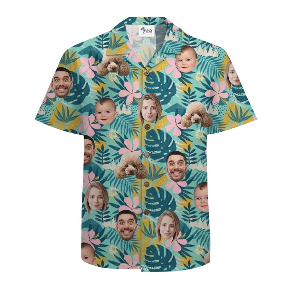 Custom Face Floral Hawaiian Shirt – Choose from 16 Patterns