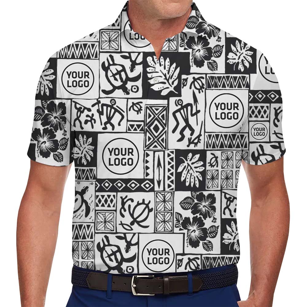 Island Turtle Custom Logo Collared Polo Shirt - variant image 1