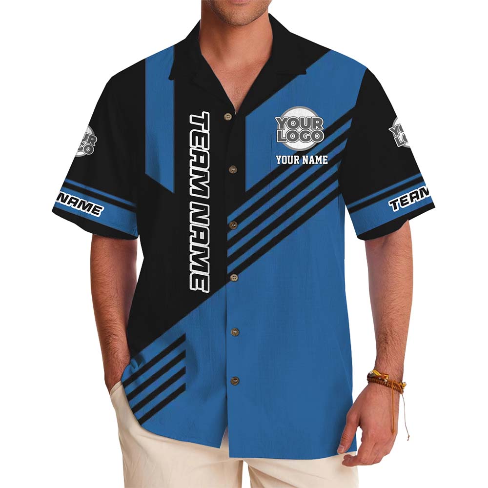 Personalized Logo Two-Tone Hawaiian Shirt With Preview - variant image 1