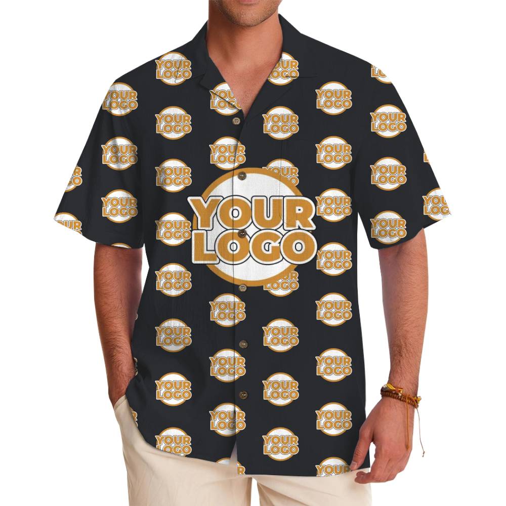 Custom Logo All-Over Print Hawaiian Shirt With Live Preview - variant image 1