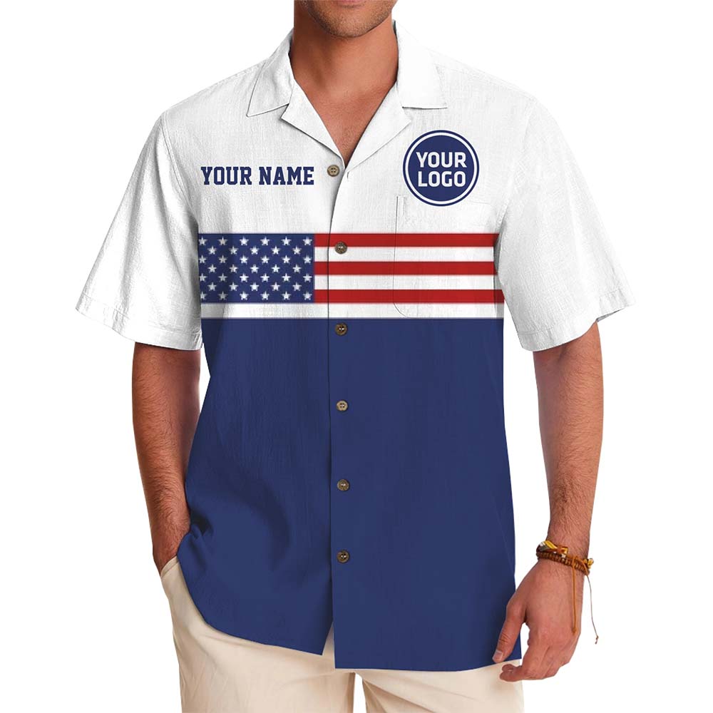 American Spirit Personalized Logo Button Up Shirt - variant image 1