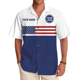 American Spirit Personalized Logo Button Up Shirt