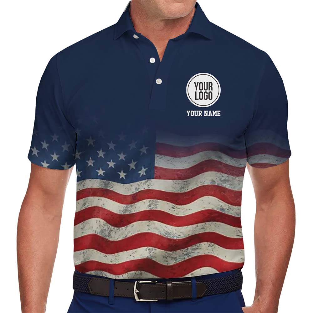 Team USA Custom Logo And Name Collared Polo Shirt - variant image 1