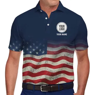 Team USA Custom Logo And Name Collared Polo Shirt
