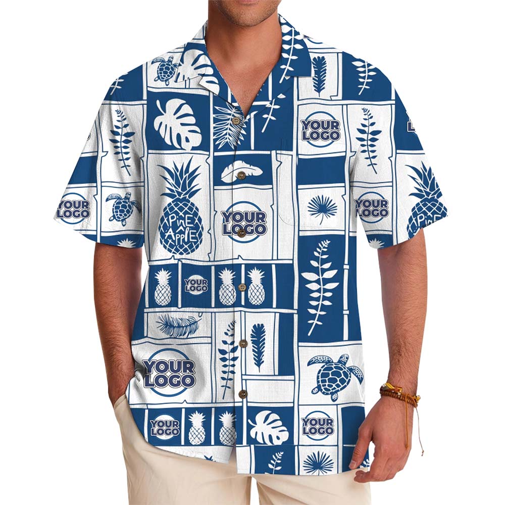 Custom Logo Island Pineapple Hawaiian Shirt - variant image 1
