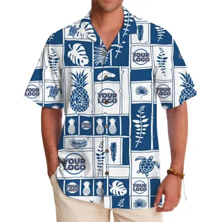 Custom Logo Island Pineapple Hawaiian Shirt